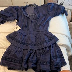 navy aritzia sunday best peace dress